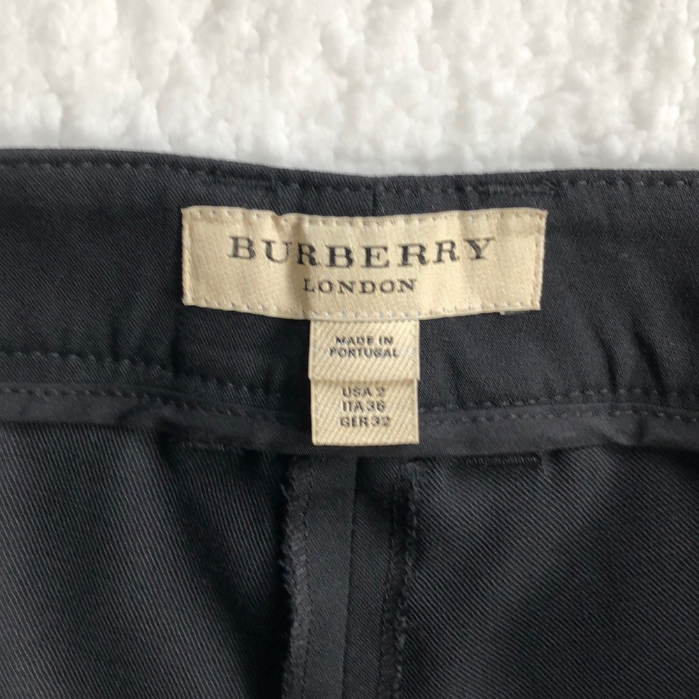 Burberry Black Wool Cropped Wool Trousers NWOT - Picture 4 of 8